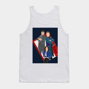 Only Murders In The Building Red Door Fan Art, Charles, Oliver, and Mabel Tank Top